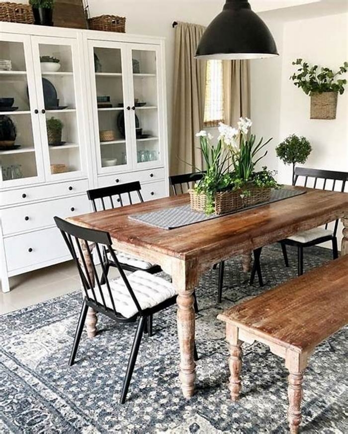 Perfect Farmhouse Dining Table Design Ideas HOMYHOMEE